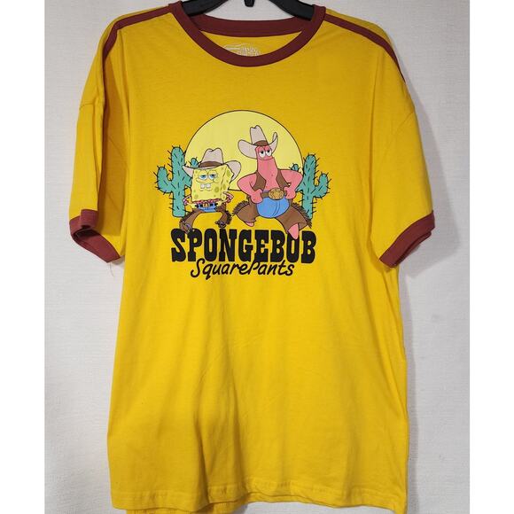 SpongeBob and Patrick cowboy outfit shirt men's Large - Picture 1 of 6